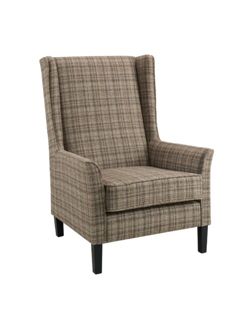Artwood Rockwell tygfåtölj Callum plaid brown