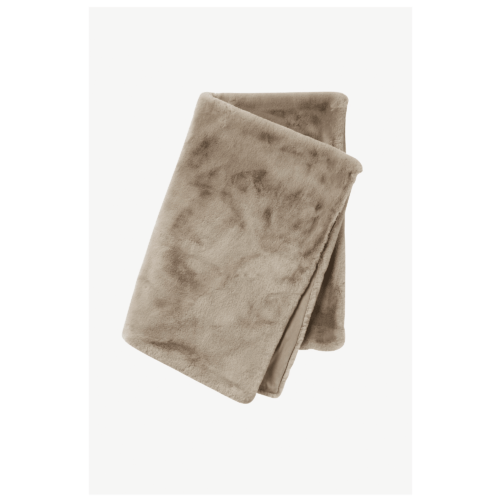 Fluffy Pläd – Fuskpäls Taupe