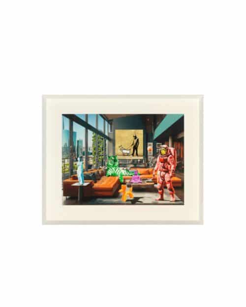 Tavla Surrealofts Milano med svart ram 85 x 105 cm