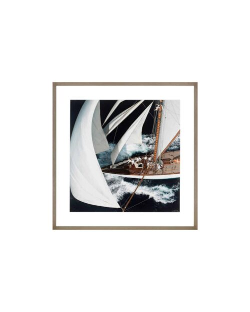 Tavla Classic Yacht med svart ram 80 x 80 cm