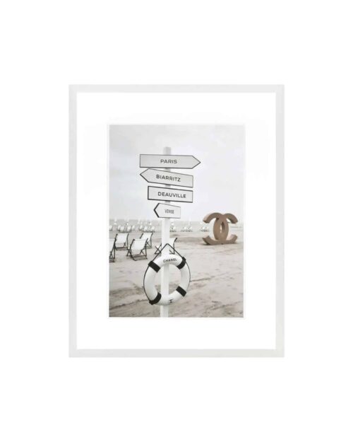 Tavla Yacht Club med svart ram 75 x 95 cm