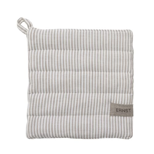 ERNST Grytlapp Smal Rand Beige/Vit 23 × 25 cm