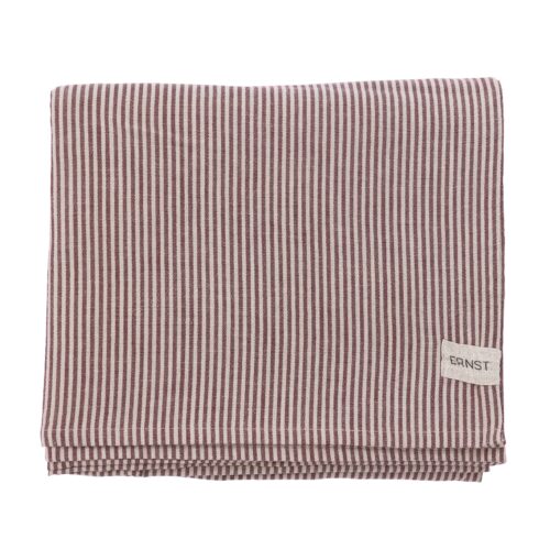 ERNST Duk 145x300 randig röd/beige