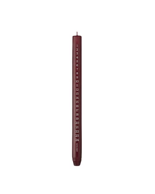 Ester & Erik Kalenderljus 28 cm Deep wine
