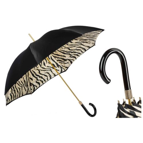 Paraply Svart Tiger – Dubbelt Tyg