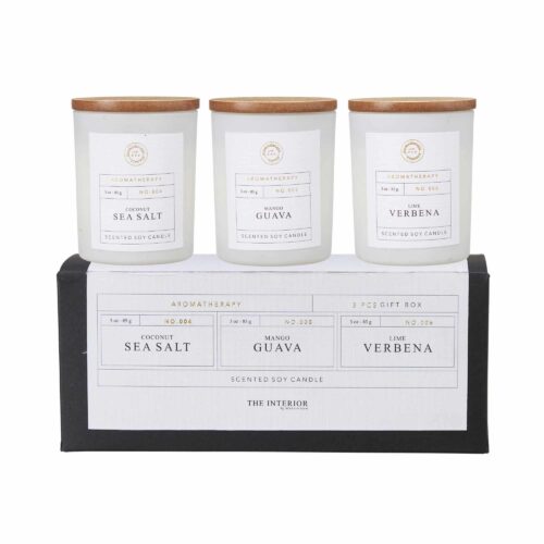 YASU Doftljus 3‑pack Aroma Therapy – Tropiska Doftljus i Glas