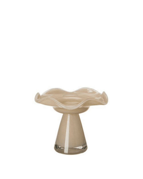 Barbro Vas – Glas 17x13 cm Beige, Ø2,5 cm