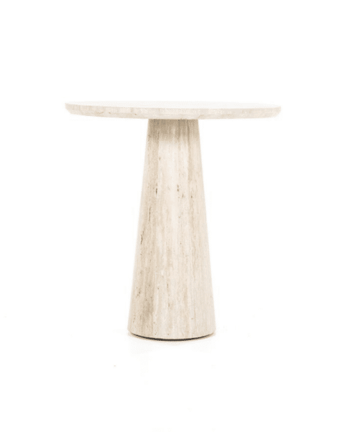 Bord Aime 70×75 cm Beige Travertin