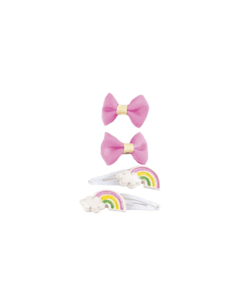 Hårspännen Rainbow & Loop Clip 4-p