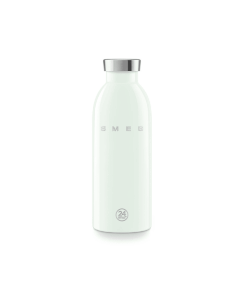 Pastellgrön Clima termosflaska 500 ml med högblank finish och dubbelväggad konstruktion från Smeg x 24Bottles