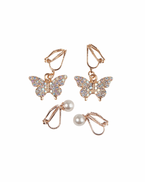 Boutique Butterfly clip-on örhängen 2 par