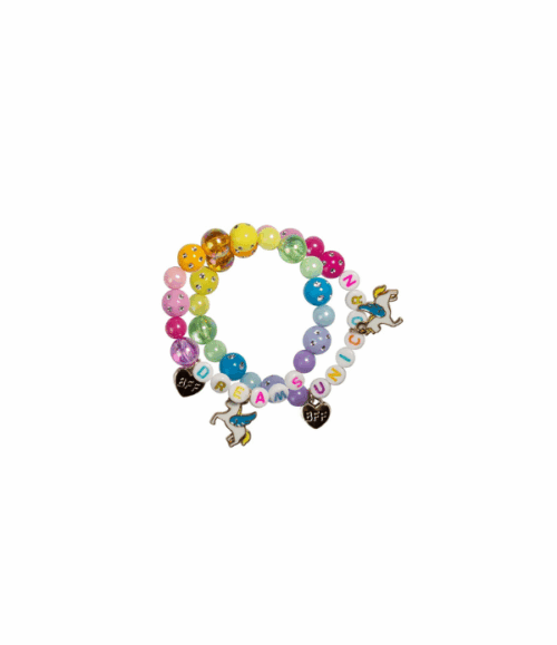 Dreams Unicorn BFF Armbandset – 2 st Regnbågsarmband för Bästa Vänner