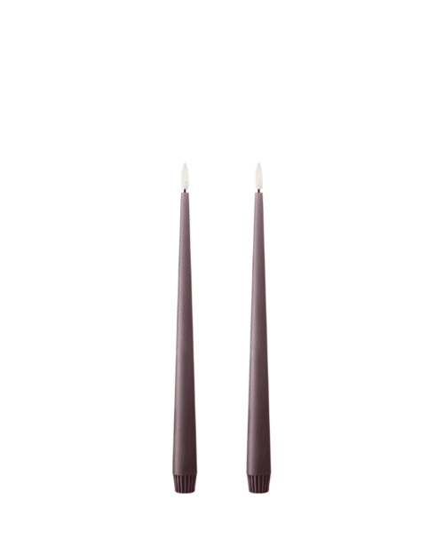 Ester & Erik LED stagelys 2-pack No. 84 Winter Rose – Naturtrogna LED-ljus i äkta vax