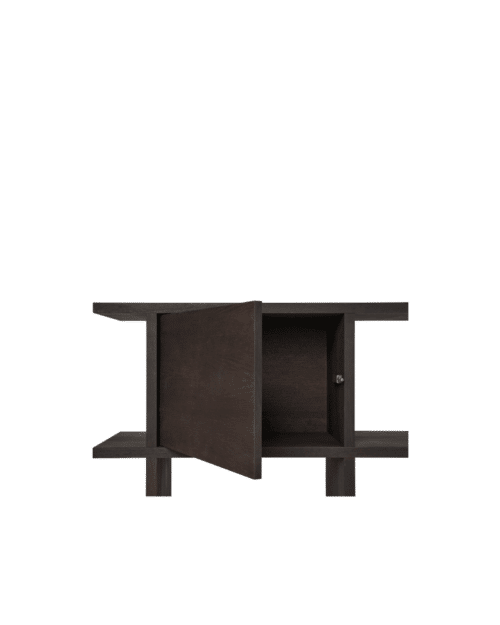 Kona Bookcase Cabinet Insert – Dark Stained Oak