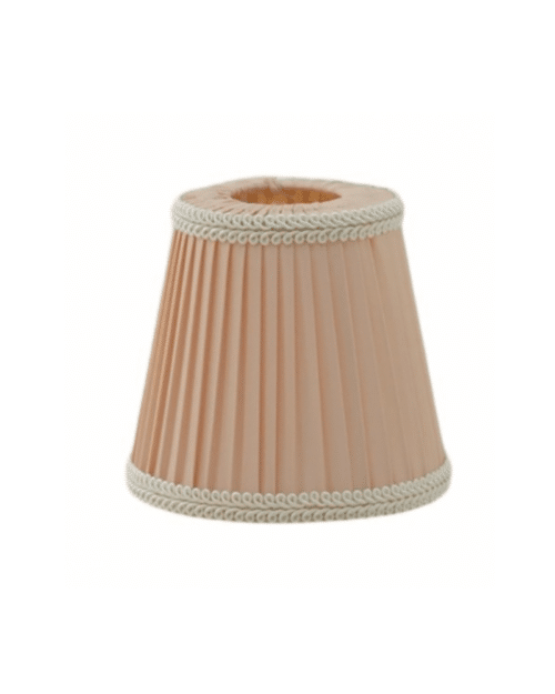 Margareta Stilskärm Beige 11 cm – Plisserad lampskärm i satin