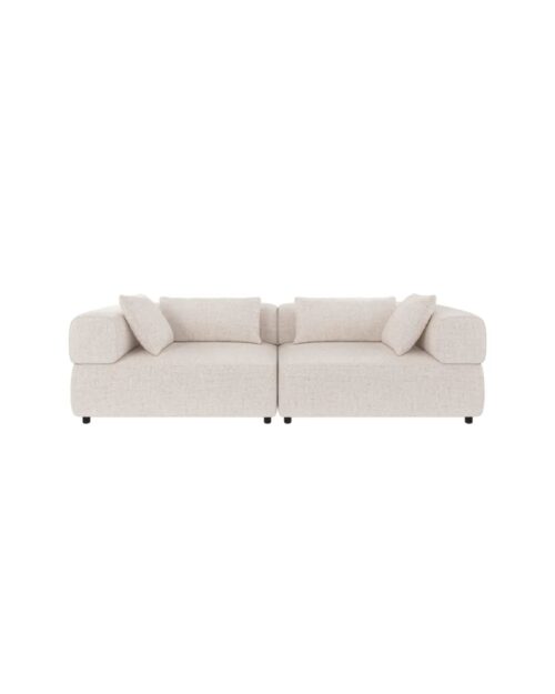 Falkner 3-sitssoffa, Oscar #1 ljusbeige, 246x105x67 cm