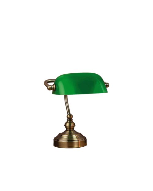 Bordslampa Bankers 25 cm Oxid/Grön
