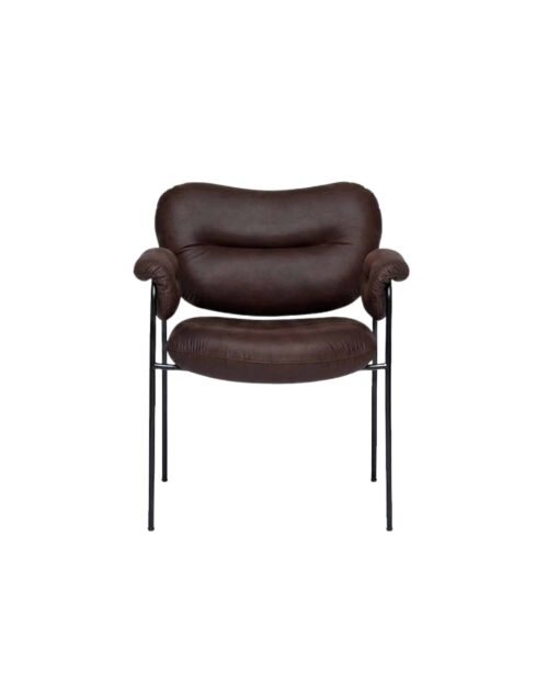 Fogia Bollo Dining Chair – Vintage Dark Chocolate (RAL 9005)