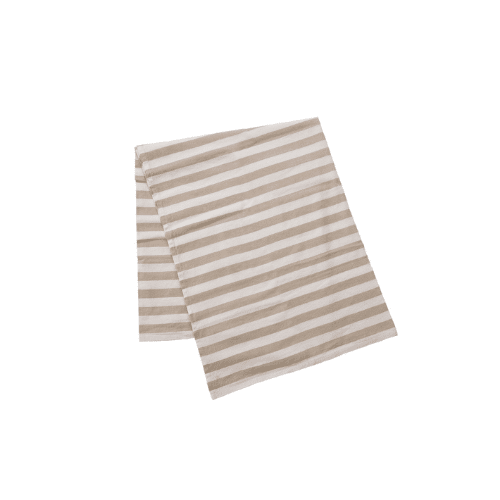 Duk 145x300 cm Bred Rand Beige/Vit