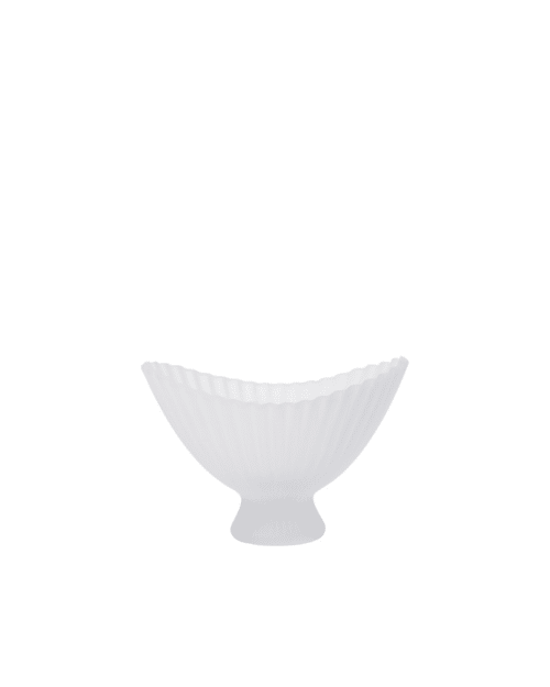 Ferm Living Fountain Glass Bowl Large Frosted White