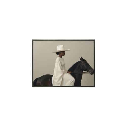 Tavla Beige Rider 80x110 cm svart ram